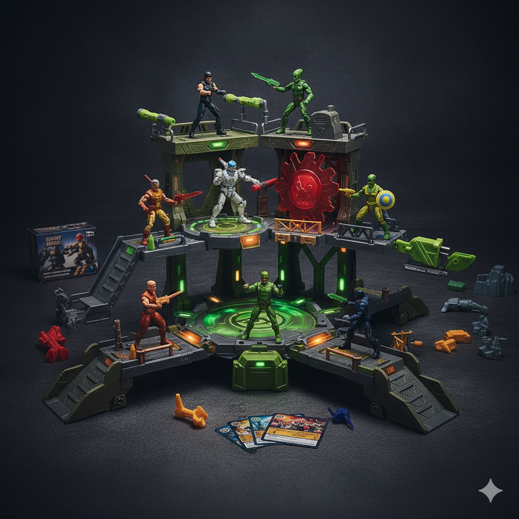 Boys' Action Figure Battle Arena Set - Epic Combat & Adventure Playset