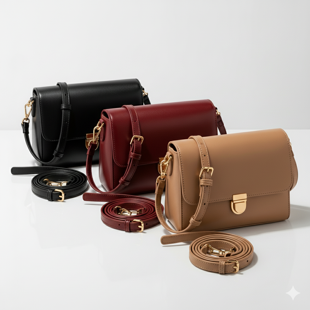 Women's Premium Leather Crossbody Handbag Collection