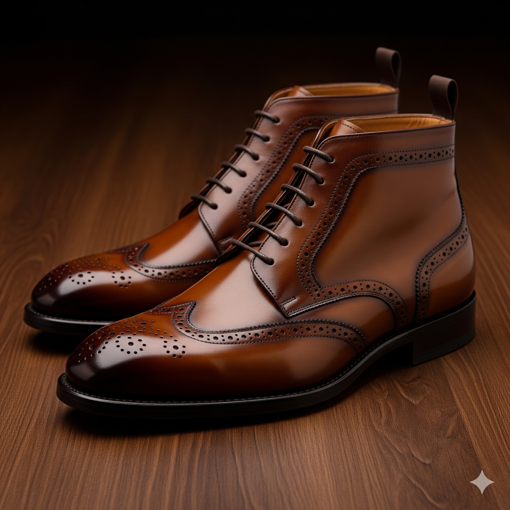 Men's Premium Executive Leather Dress Boots - Professional Business Footwear