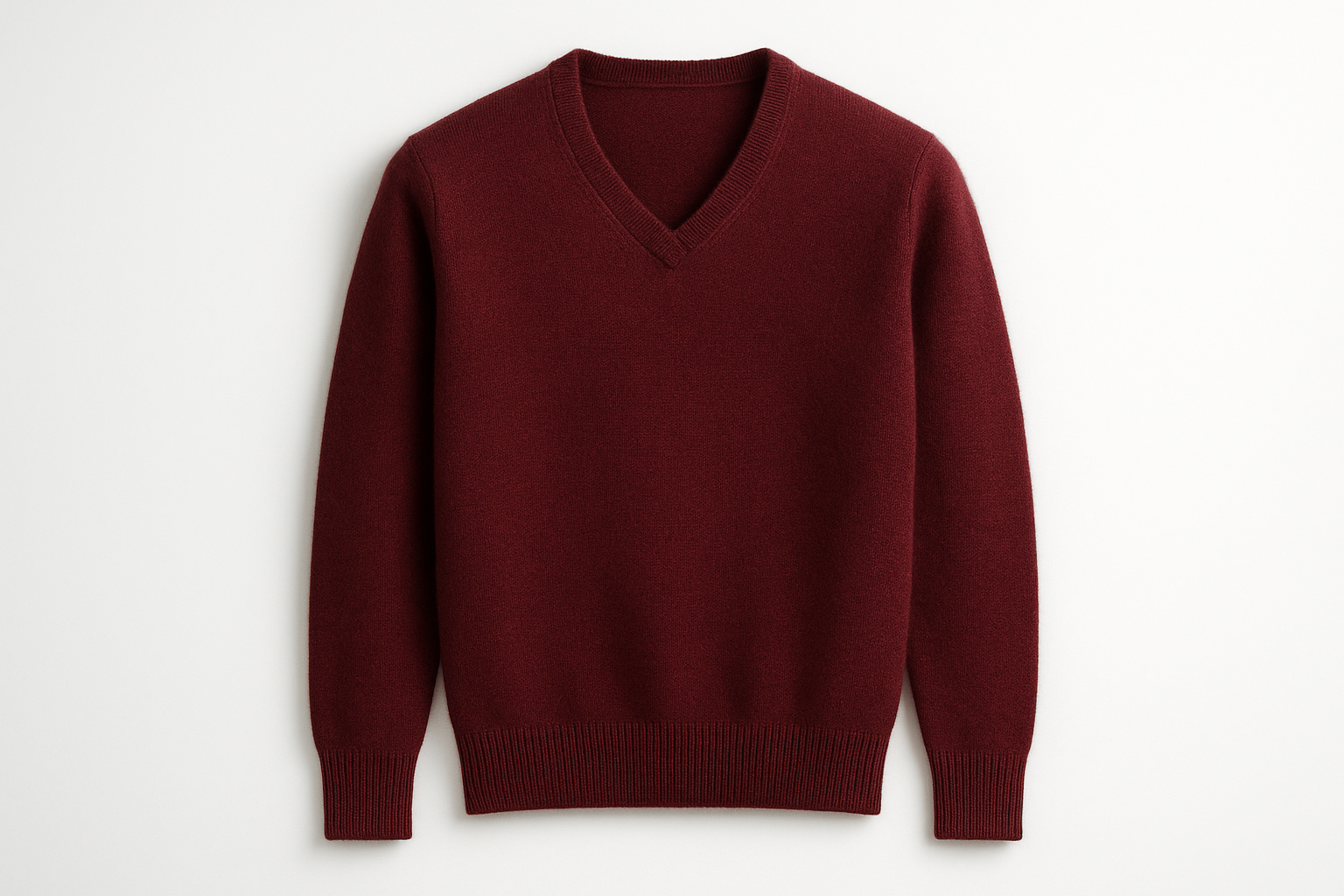 Burgundy V-Neck