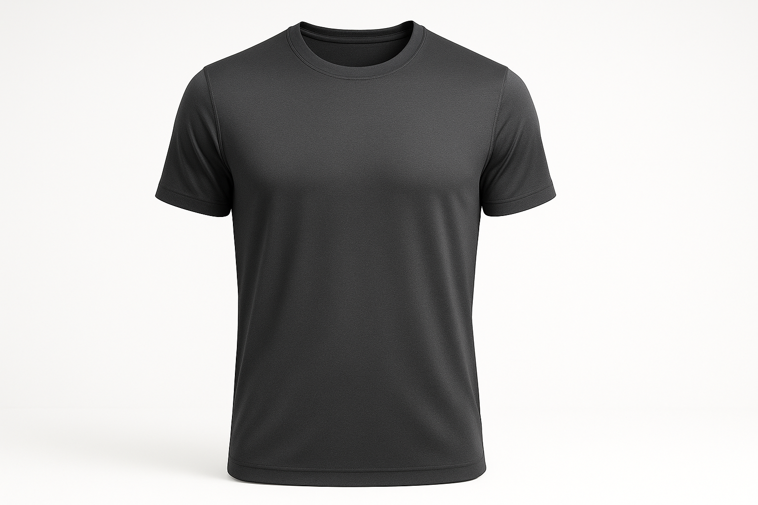 Charcoal Gray Crew Neck Tee