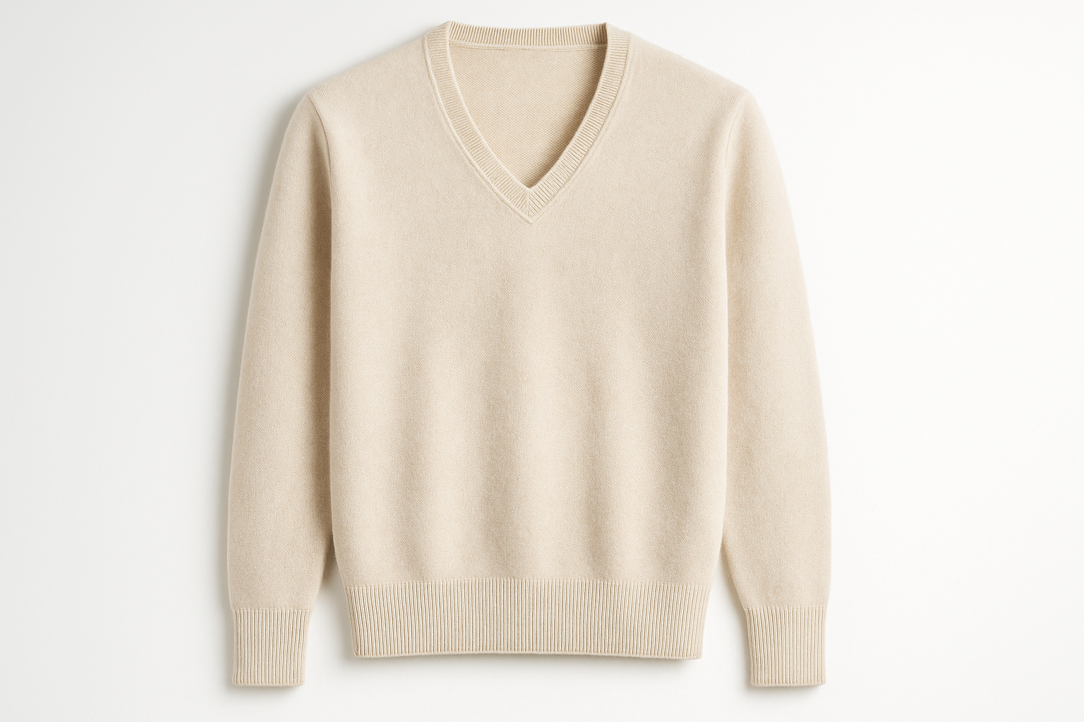 Cream V-Neck