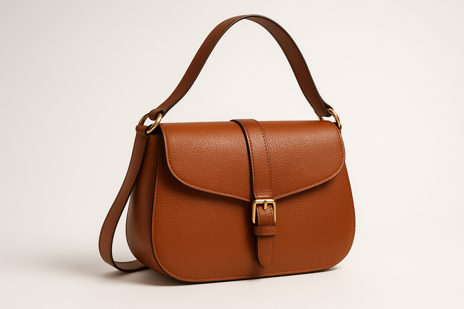 Elegant Shoulder - Sophisticated Cognac Brown