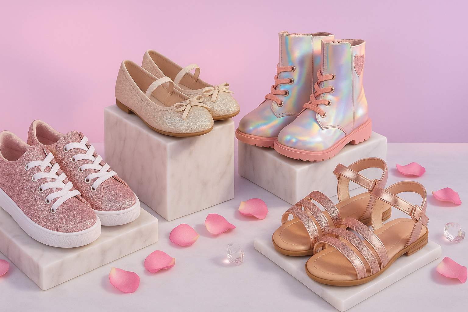 Girls' Footwear Elegant Banner