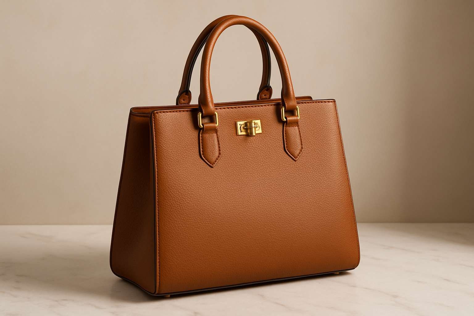Women's Premium Leather Handbag - Studio Shot
