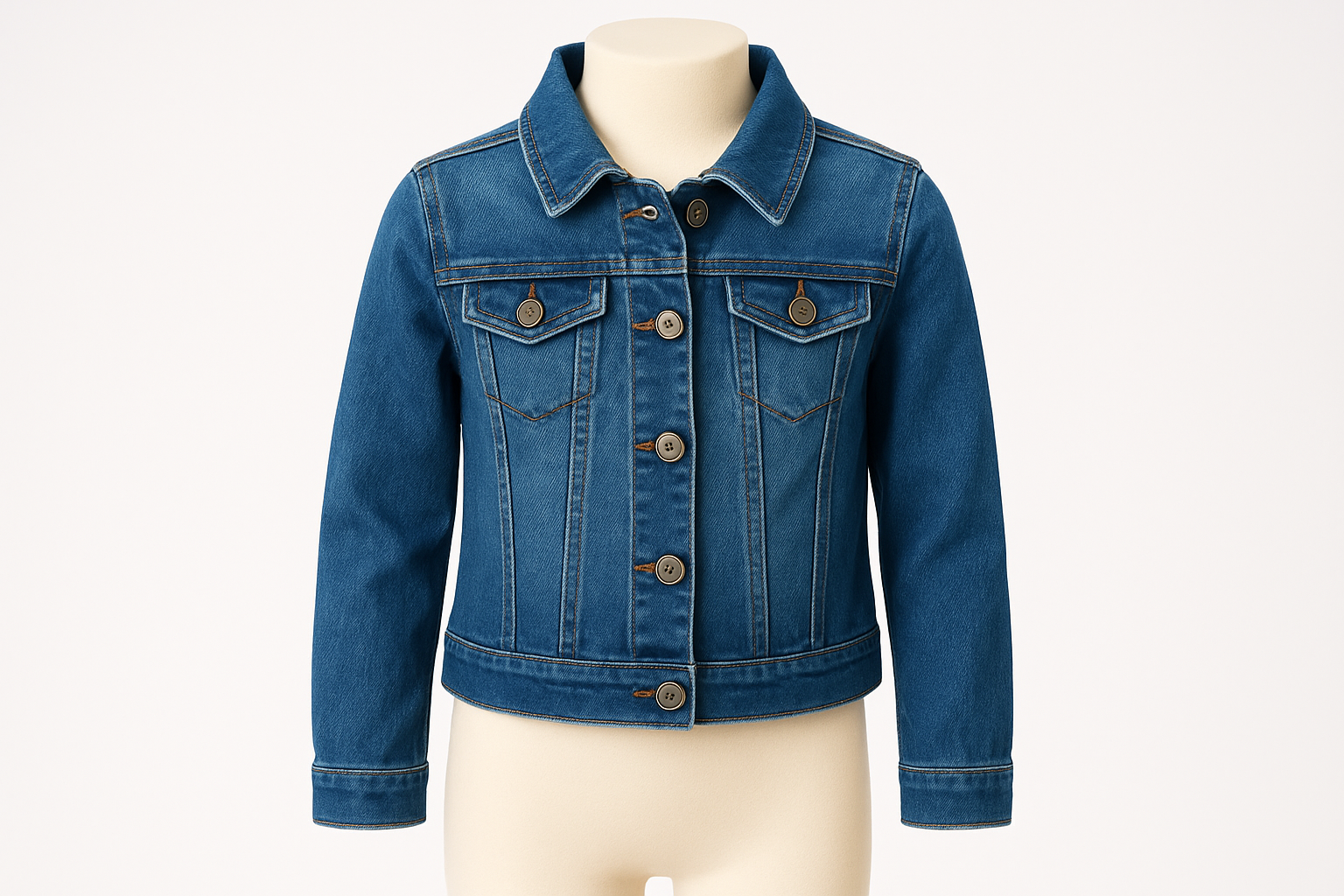 Girls' Classic Denim Jacket - Product Photo