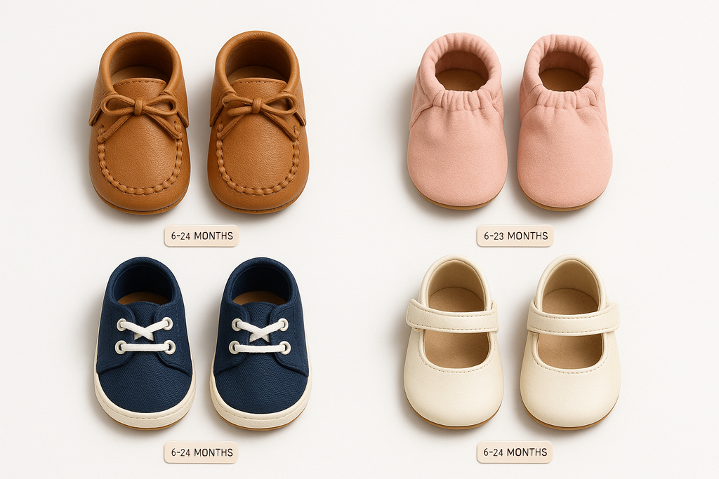 Baby Soft Sole First Walking Shoes Collection - Product Display