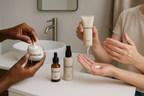 Skincare Kit in Use - Lifestyle Shot