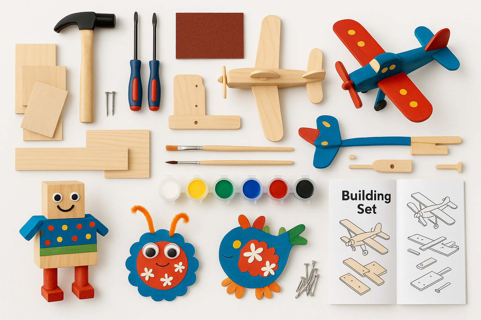 Boys' Art & Craft Building Set - Workshop Tools Display