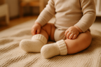Baby Wearing Booties Lifestyle Photo