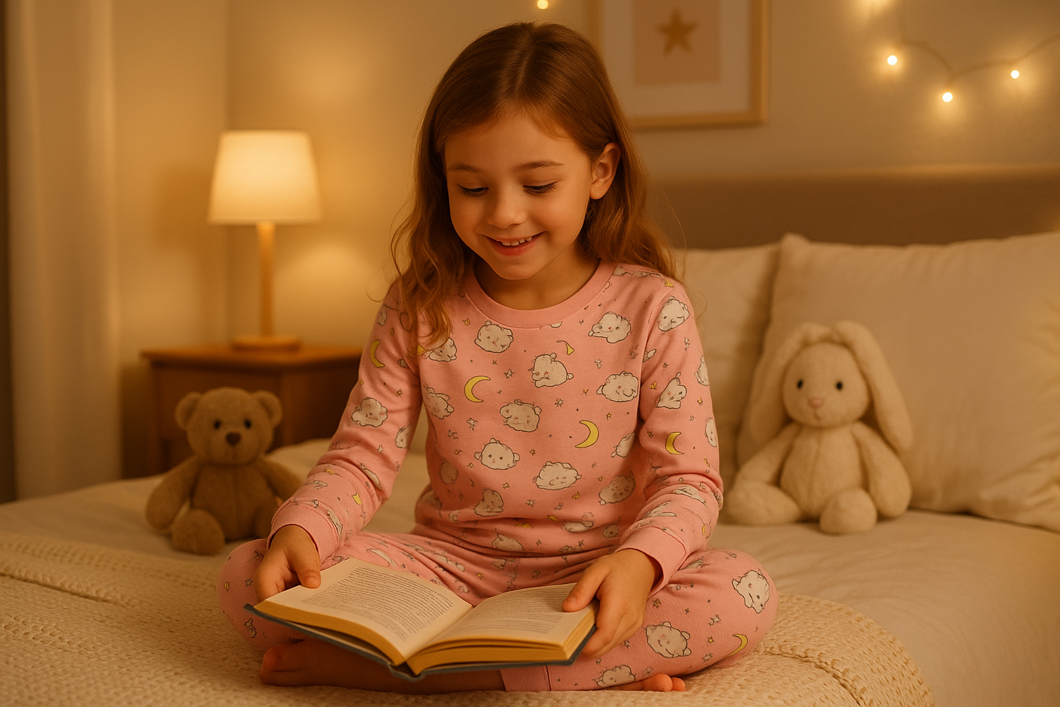 Girls' Cozy Pajama Set - Lifestyle Image
