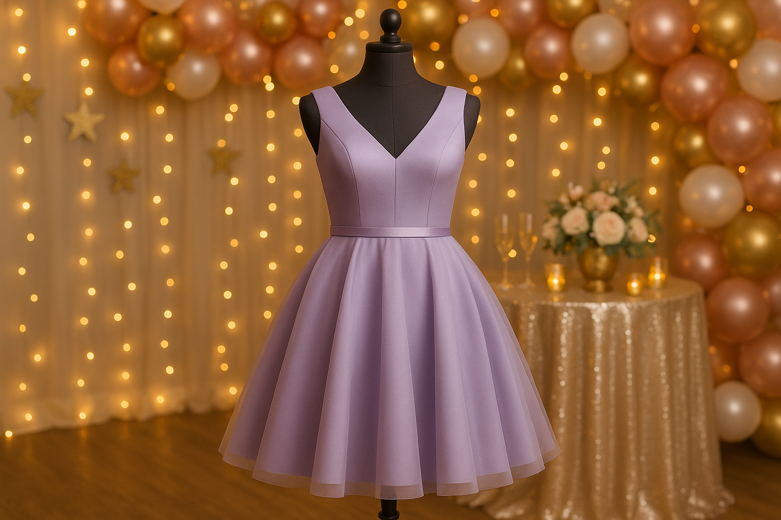 Girls' Elegant Party Dress - Lifestyle Photo