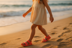 Girls' Summer Sandals - Beach Lifestyle View