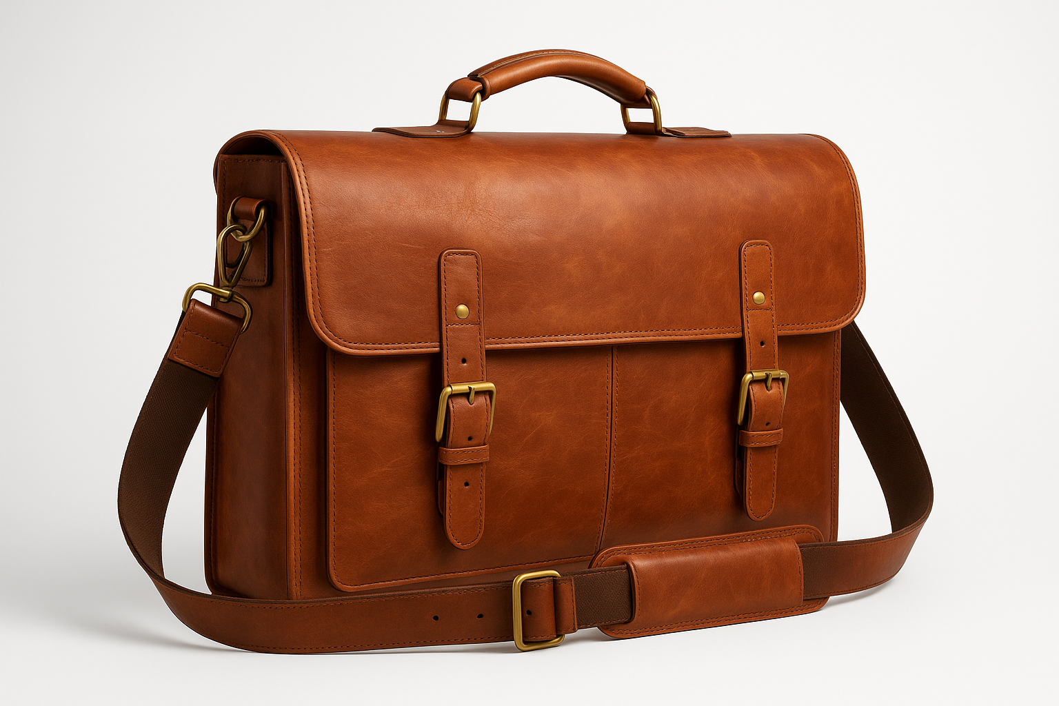 Rich Brown Large 17-inch - Executive Messenger Bag