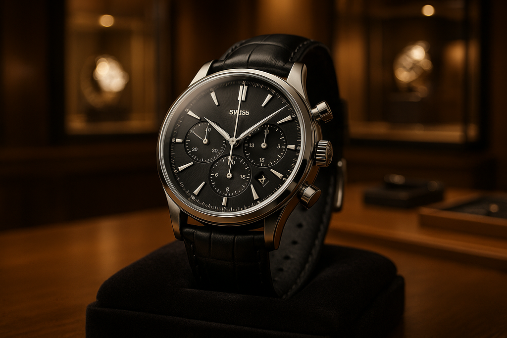 Premium Swiss Chronograph Watch - Single Display
