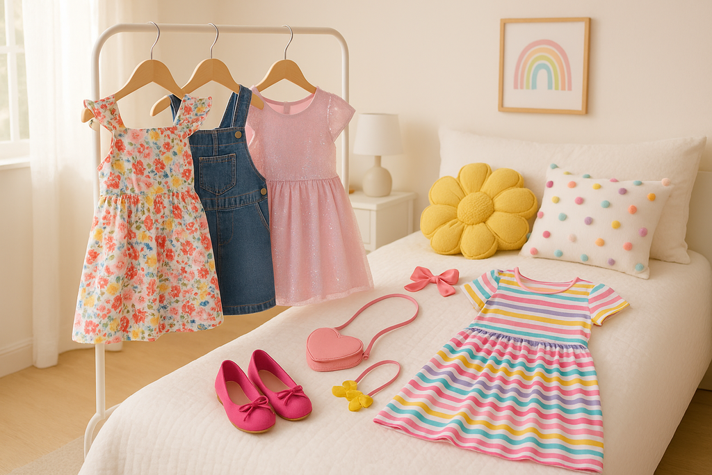 Girls' Trendy Dress Collection - Lifestyle Display