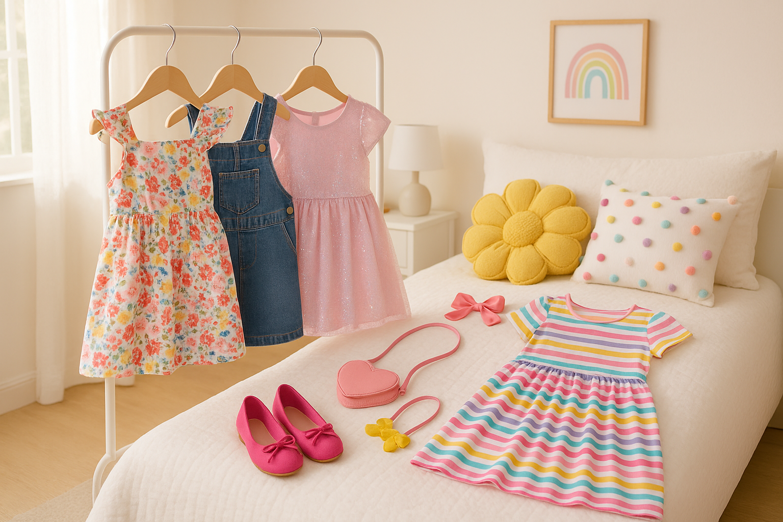 Girls' Trendy Dress Collection - Lifestyle Display