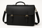 Classic Black Large 17-inch Executive Messenger Bag