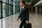 Men's Premium Leather Briefcase - Lifestyle