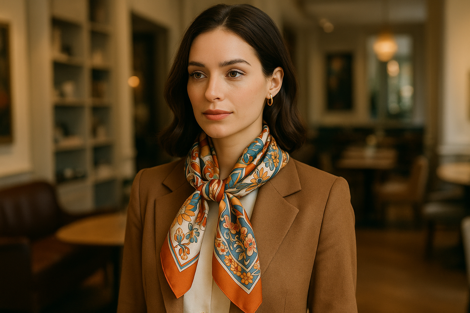Women's Premium Silk Scarf Collection - Elegant Styling