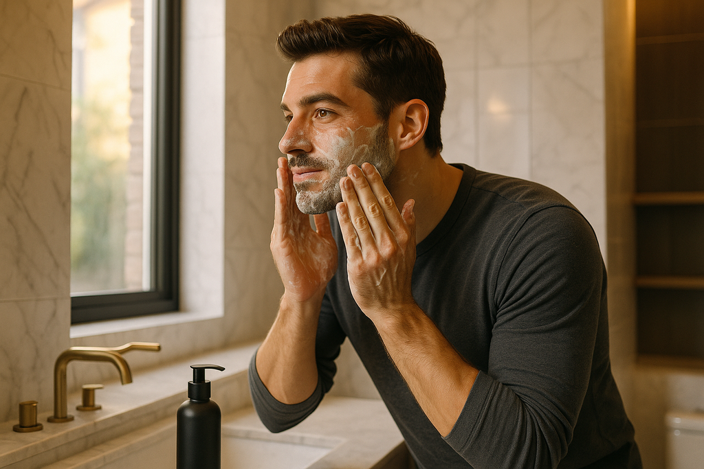 Men's Premium Face Wash Collection - Lifestyle Usage