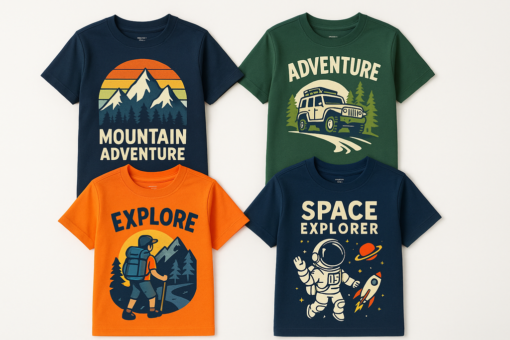 Boys Adventure T-Shirt Collection - Product Display