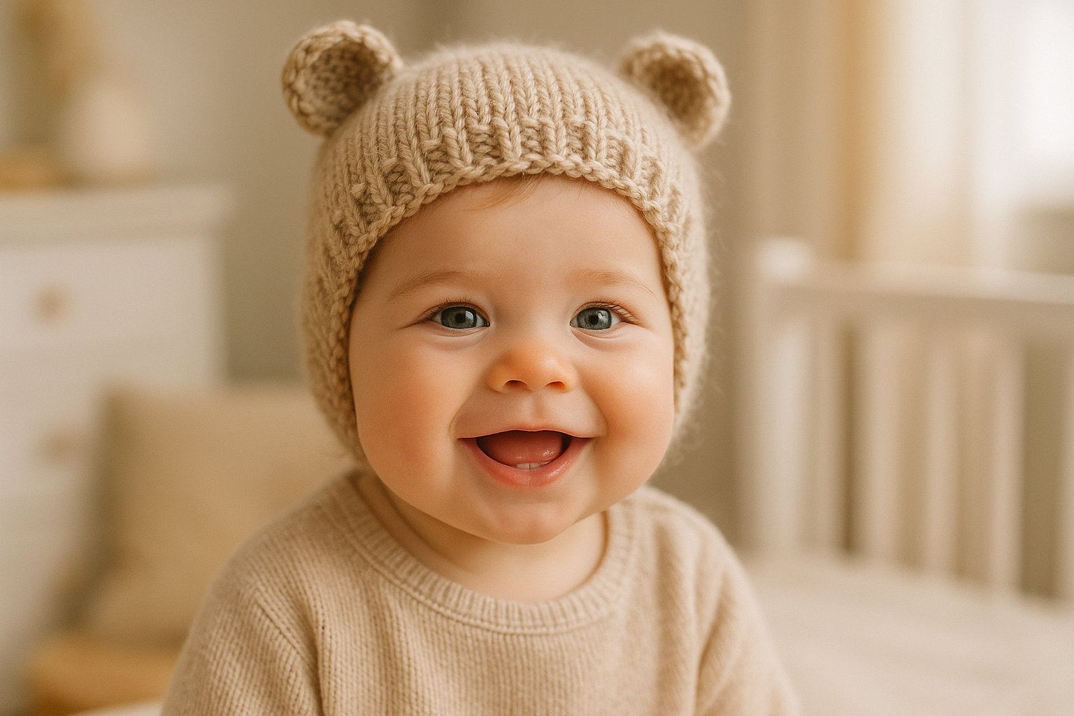 Baby Wearing Cute Hat Lifestyle Photo