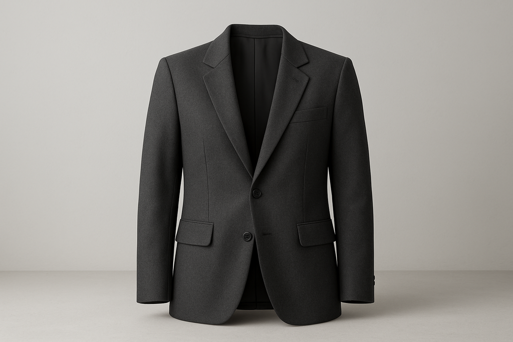 All-Gender Professional Blazer - Charcoal Gray Front View