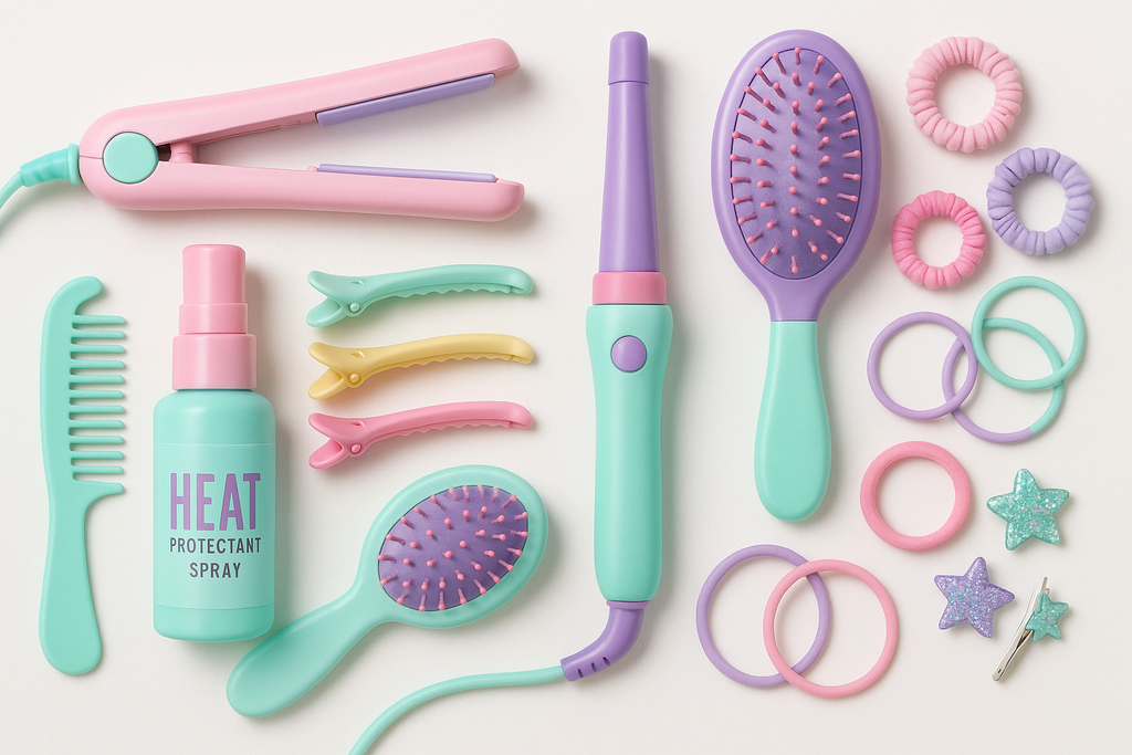 Girls Hair Styling Tools & Accessories - Product Display