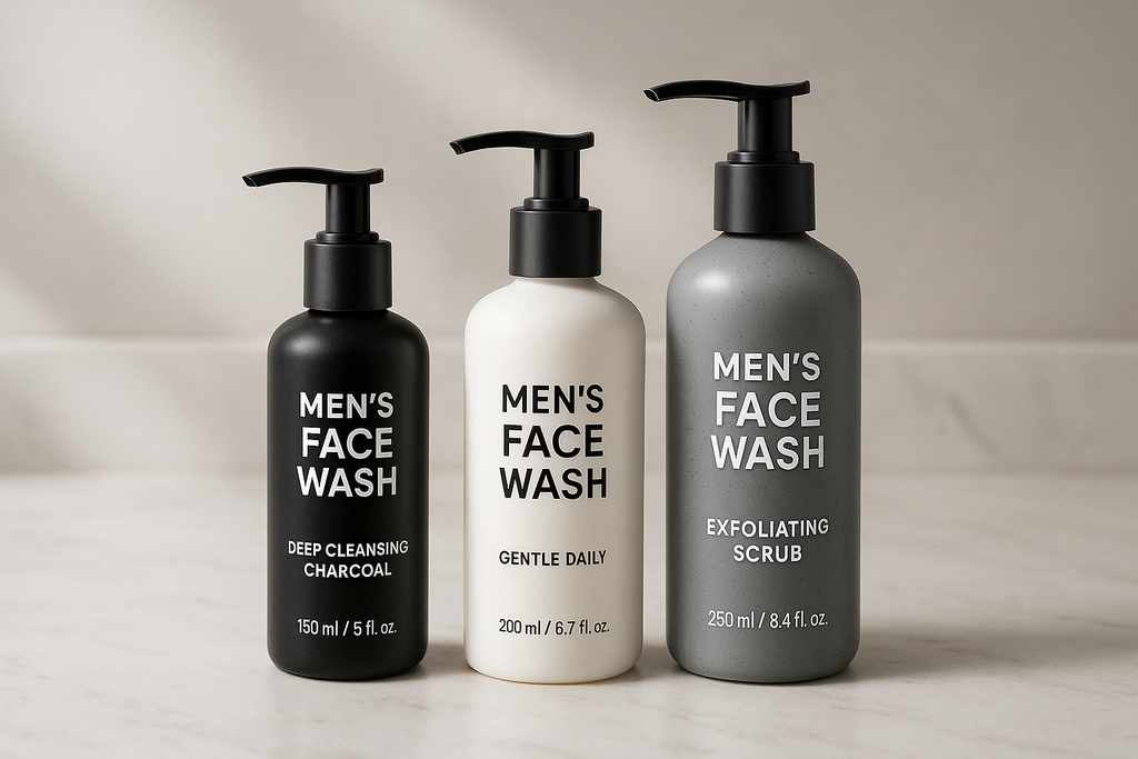 Men's Premium Face Wash Collection - Product Display
