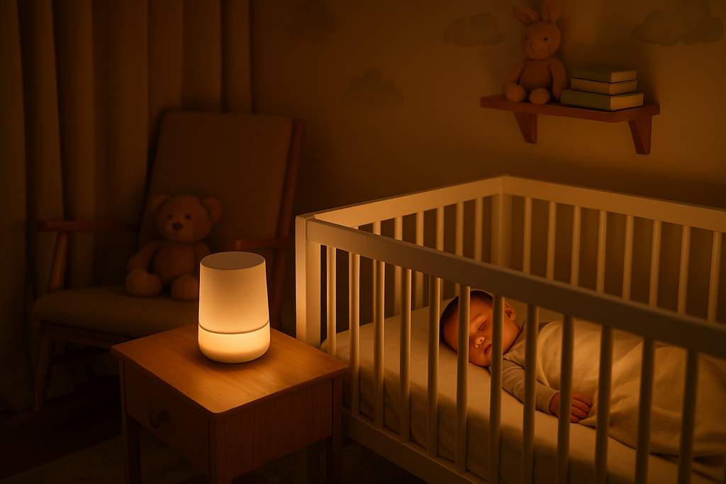 Peaceful Nursery Sleep Environment - Night Light Photography