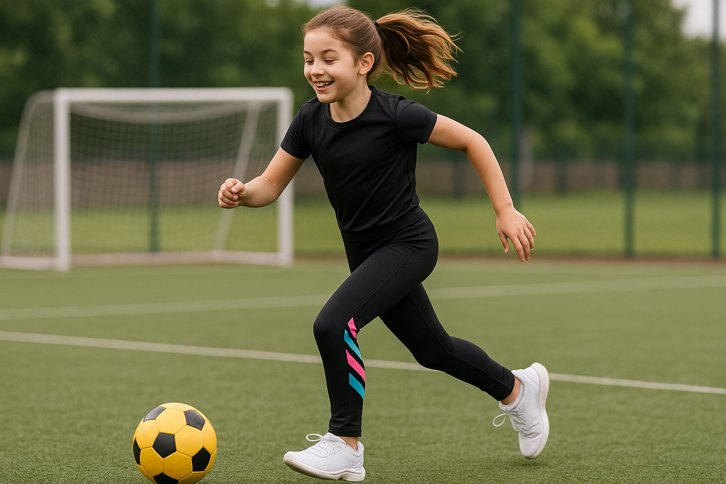 Girls' Athletic Leggings - Lifestyle Photo