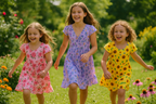 Girls' Floral Summer Dress Collection - Lifestyle