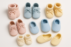 Baby Crib Shoes and Booties Collection Display