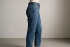 All-Gender Classic Denim Jeans - Medium Wash Side View