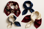 Women's Premium Silk Scarf Collection - Product Display