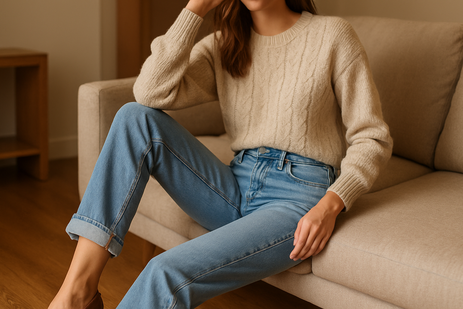Women's Light Wash Premium Denim - Casual Comfort