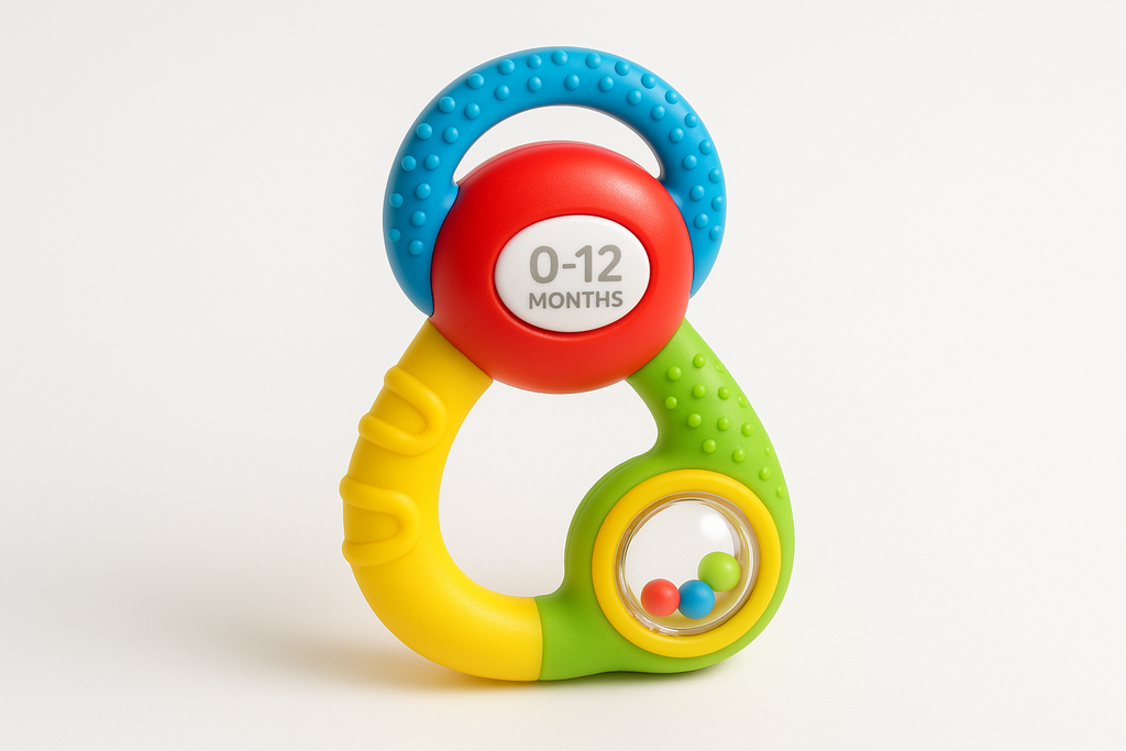 Baby's Sensory Soft Rattle - Product Photo