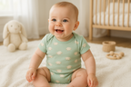 Baby Wearing Organic Cotton Onesie - Lifestyle Photography