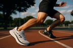All-Gender Running Performance Sneakers - Athletic Action Shot