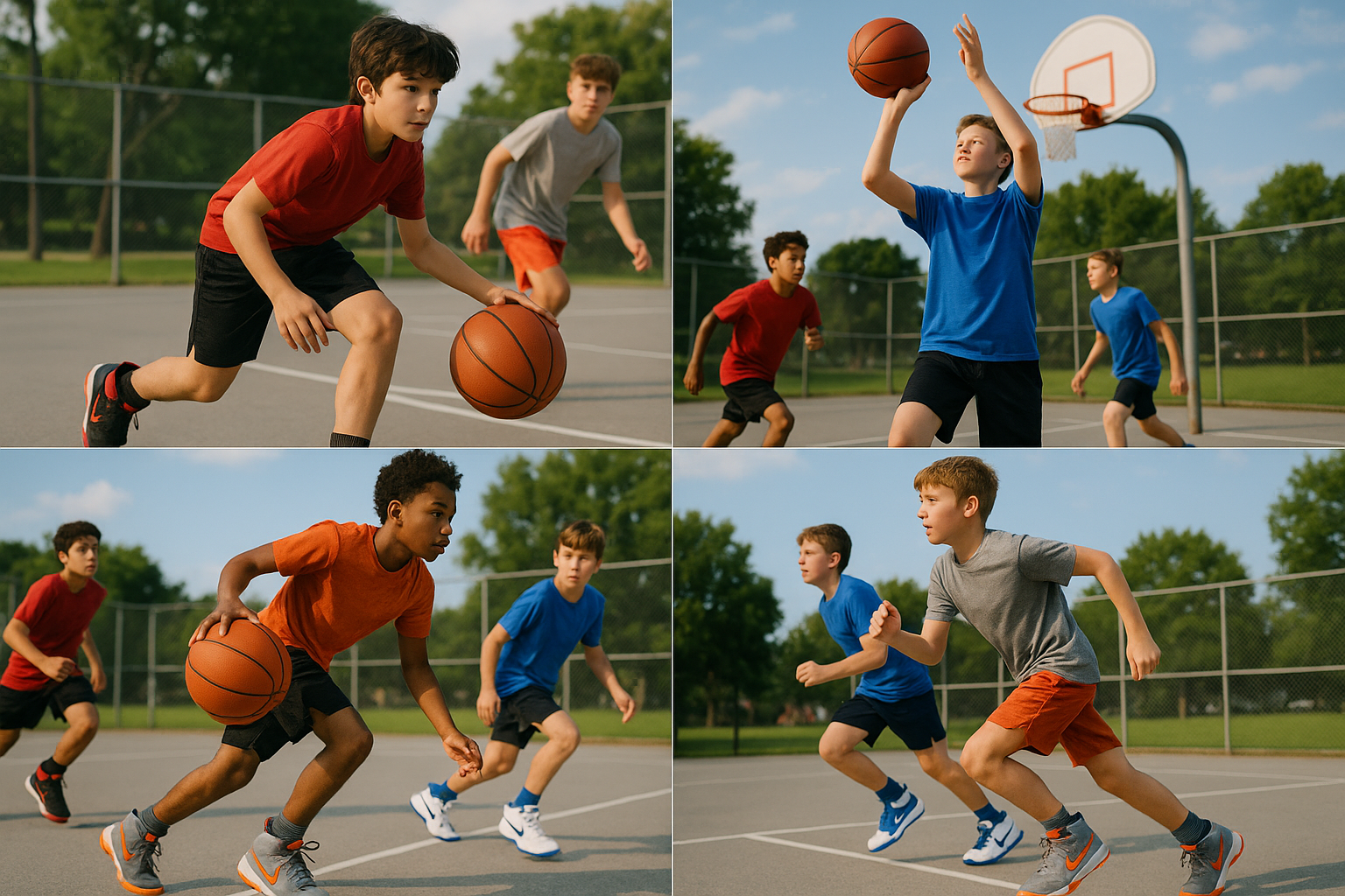 Boys' Basketball Sneakers Collection - Court Action