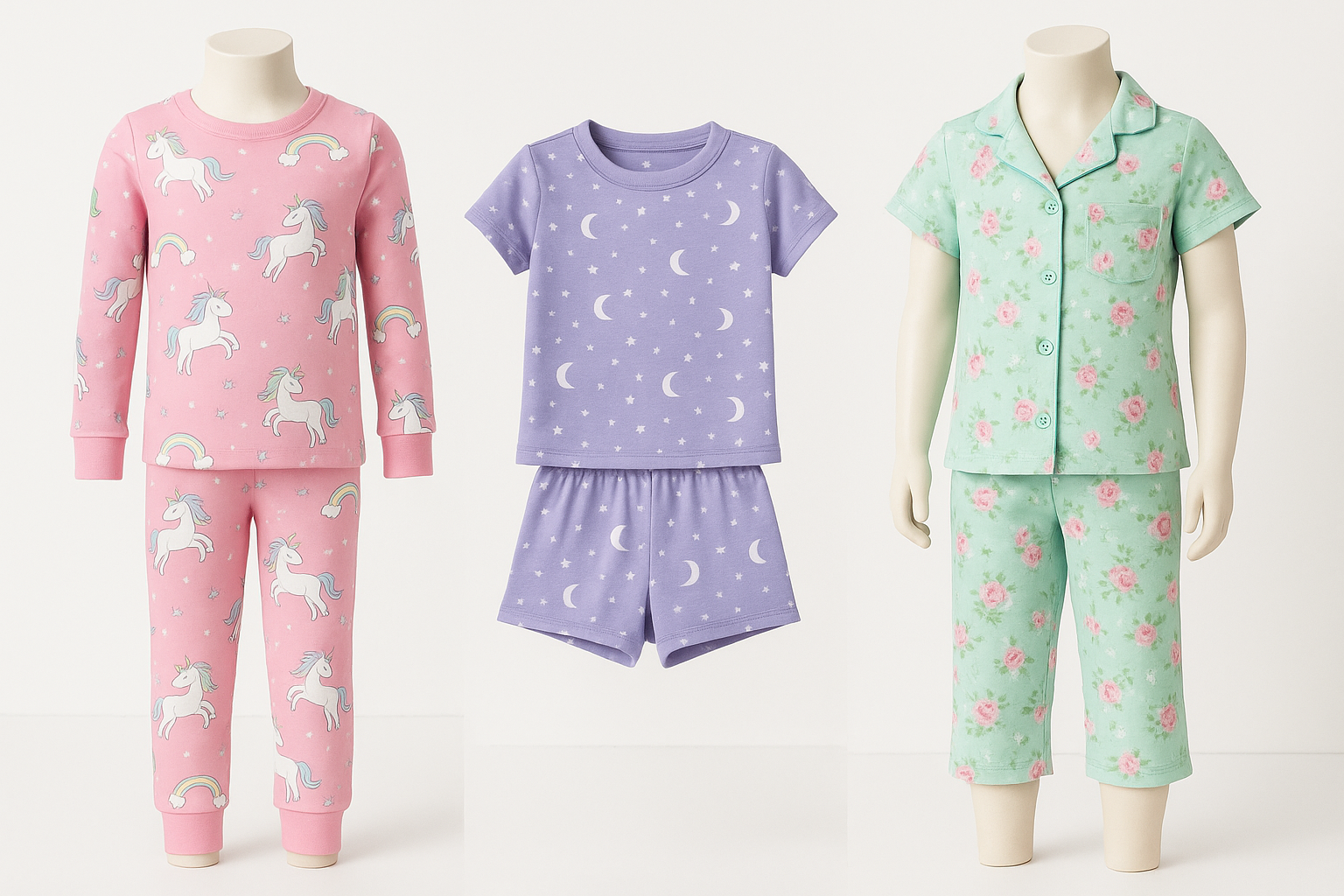 Girls' Pajama Sets Collection - Product Display