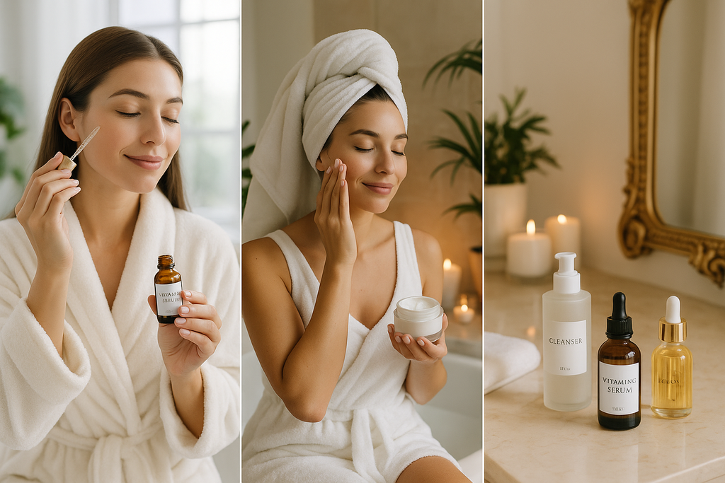 Women's Luxury Skincare Set - Lifestyle Photography
