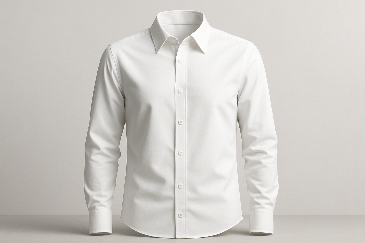 All-Gender Classic Button-Down - Crisp White Front View