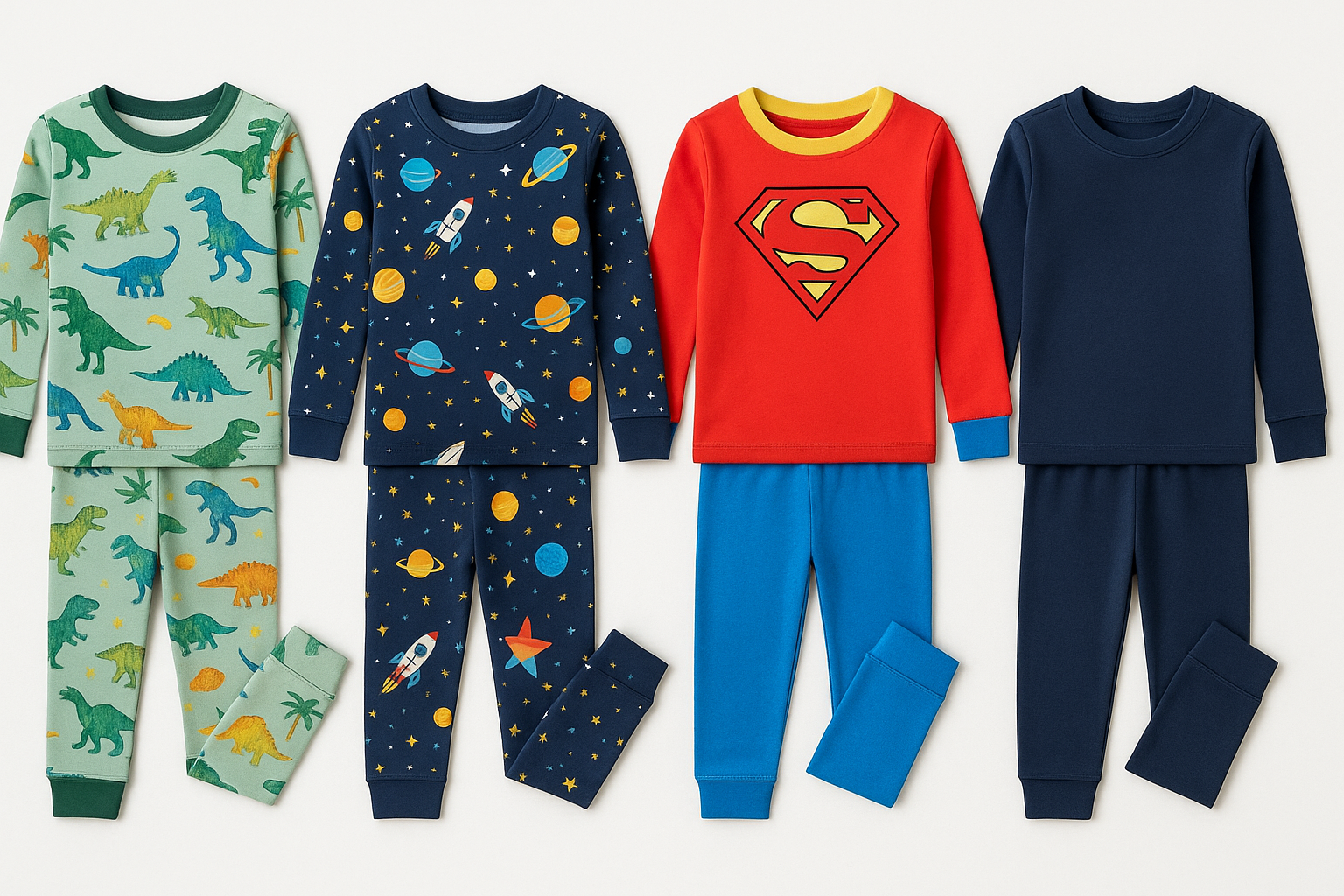 Boys' Pajama Set Collection - Pattern Showcase