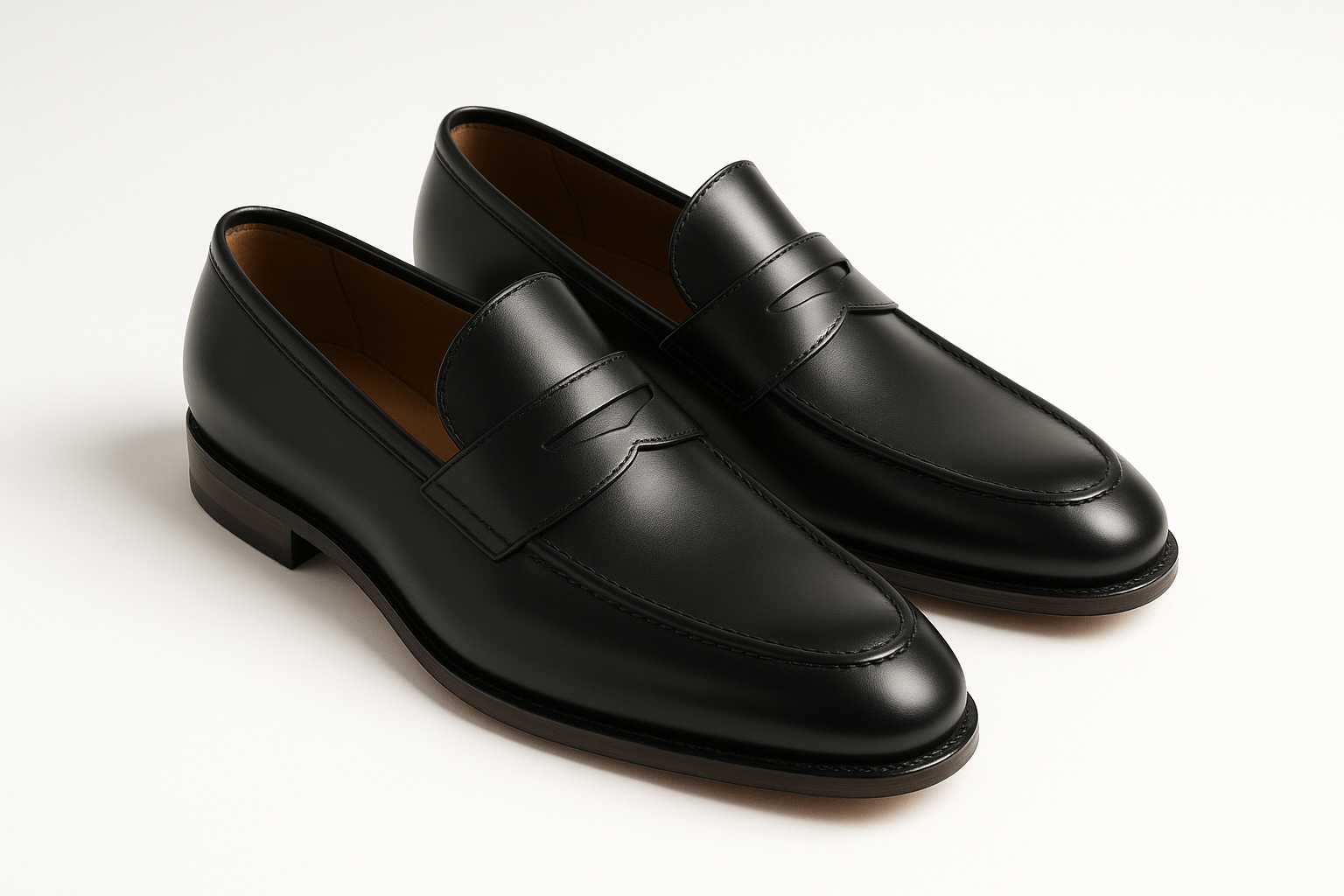 Penny Loafer Black Leather - Classic Versatile Style