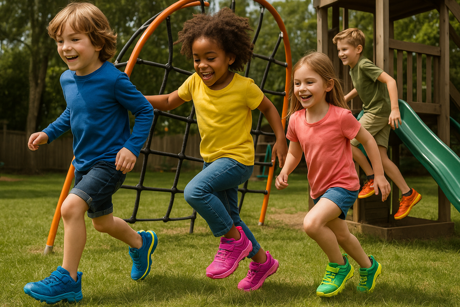 Kids Playing in Adventure Sneakers