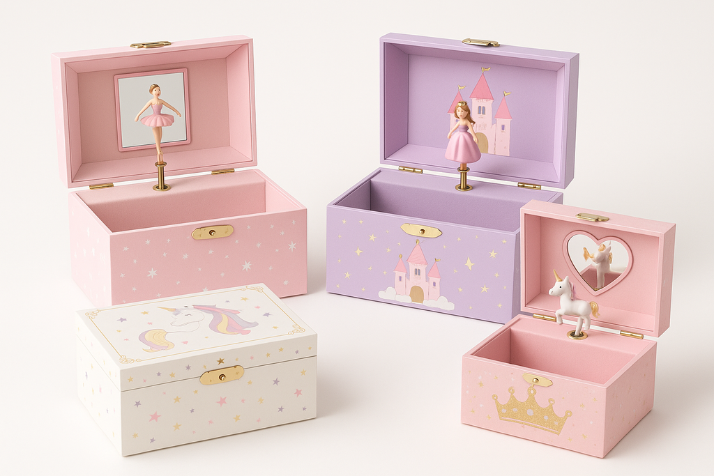 Girls' Musical Jewelry Box Collection - Product Display
