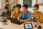 Boys Learning with Robotics Kit - Educational Lifestyle