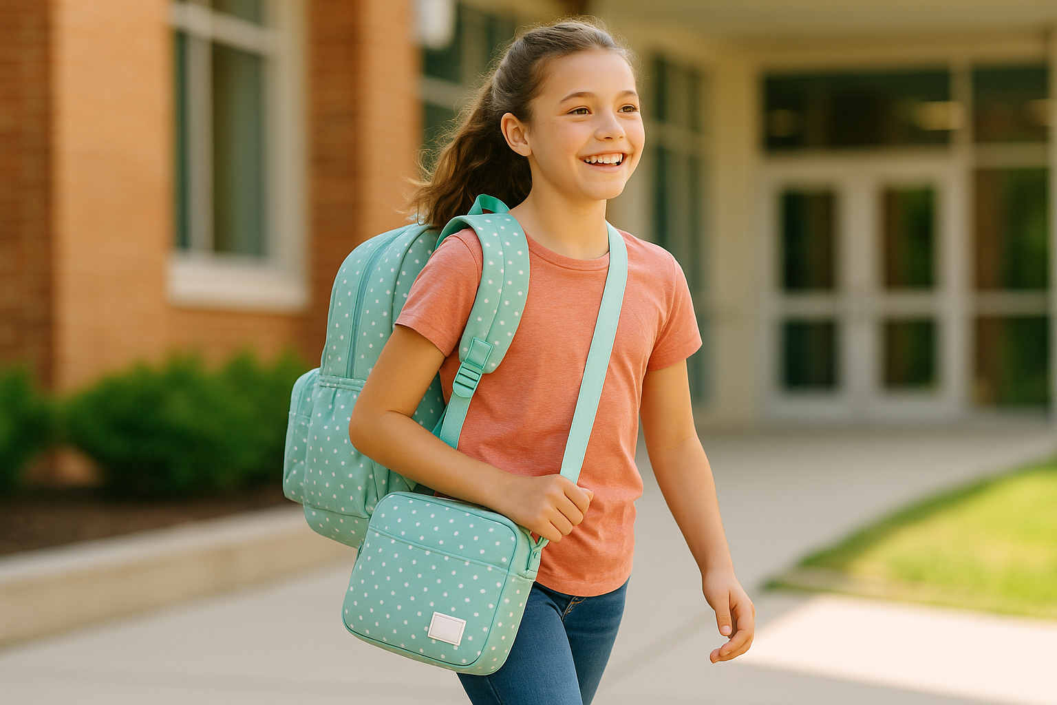 Girls School Backpack & Bag Set - Lifestyle Photo